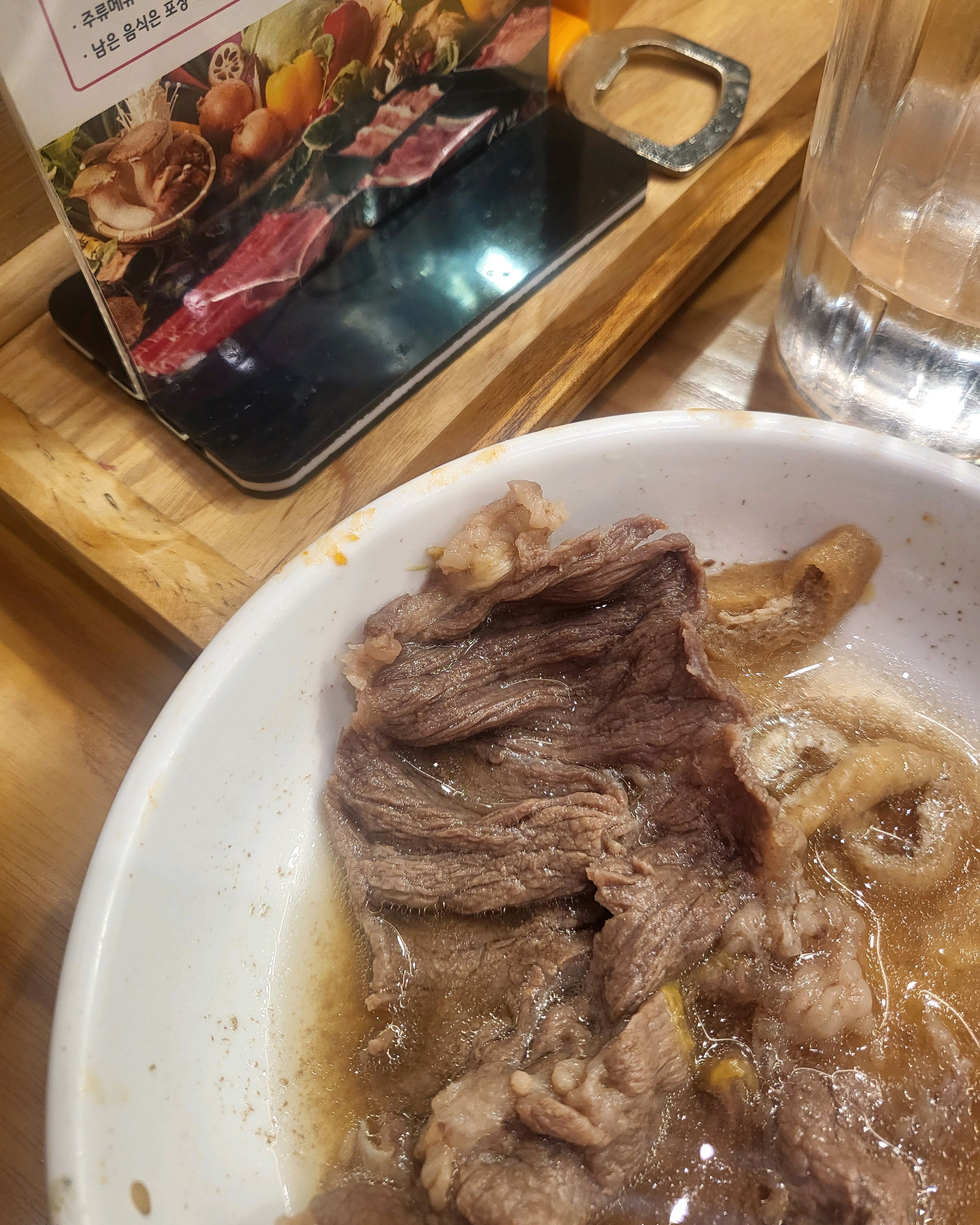 예전엔 안그랬는데 고기가 질이 좀 안좋아진 것 같아요.. - 대구 이곡동 맛집 샤브20 성서점