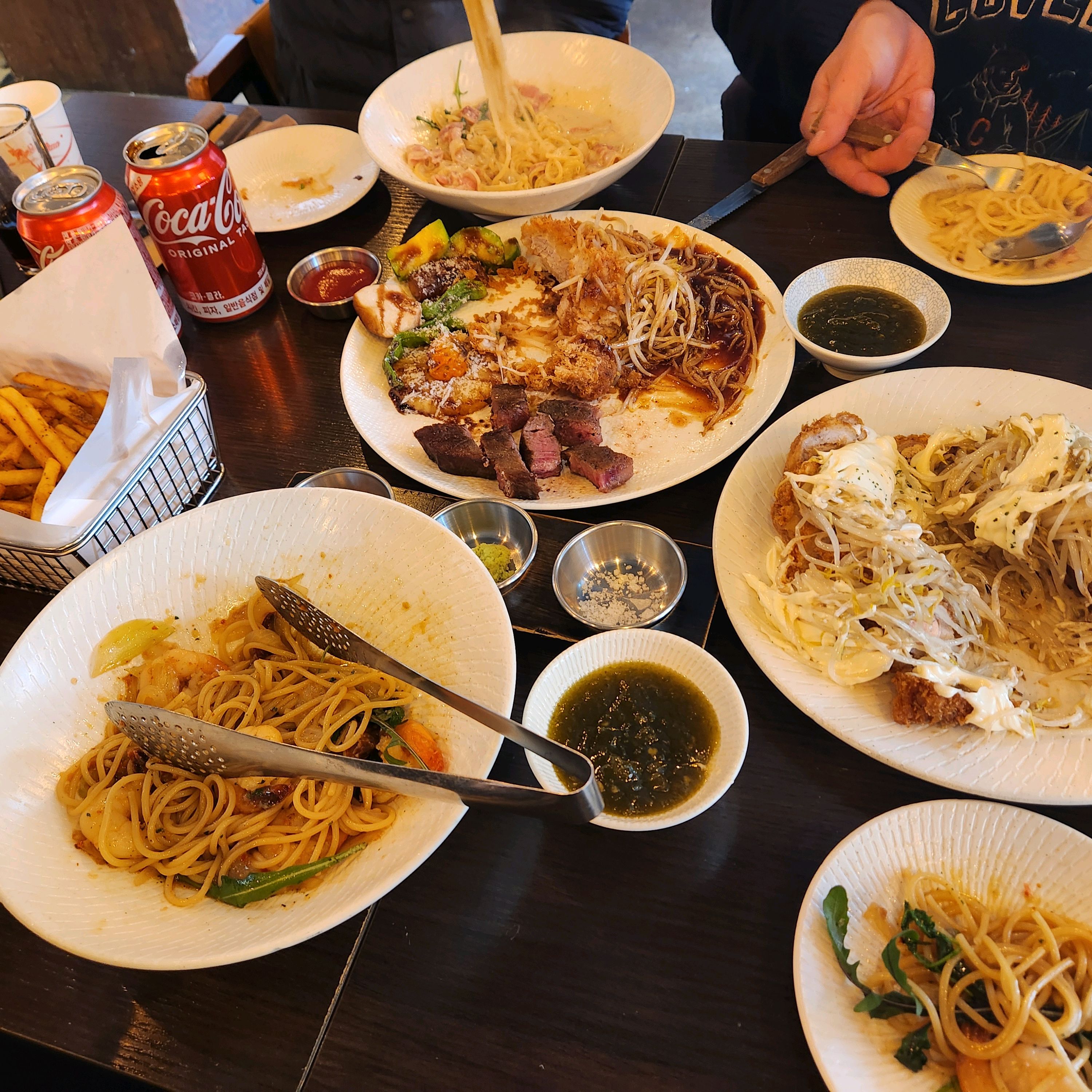 역시 오늘도 너무 맛있게 잘먹었습니다~😖파스타가 점점 더 맛있어지는거같아용~😍 - 경포대 맛집 자스민레스토랑
