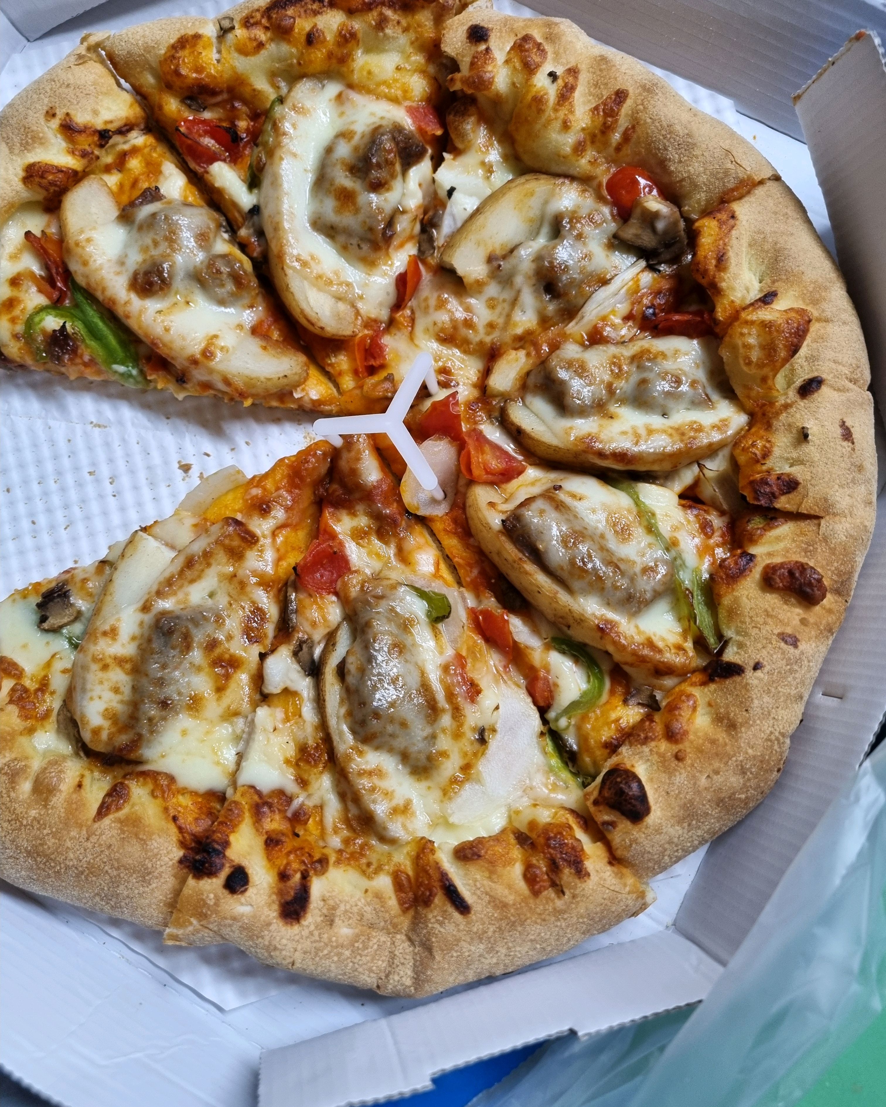 금 요일인데 주문이밀렸다며 1시간이상걸렸다 - 천호동 맛집 도미노피자 천호암사점