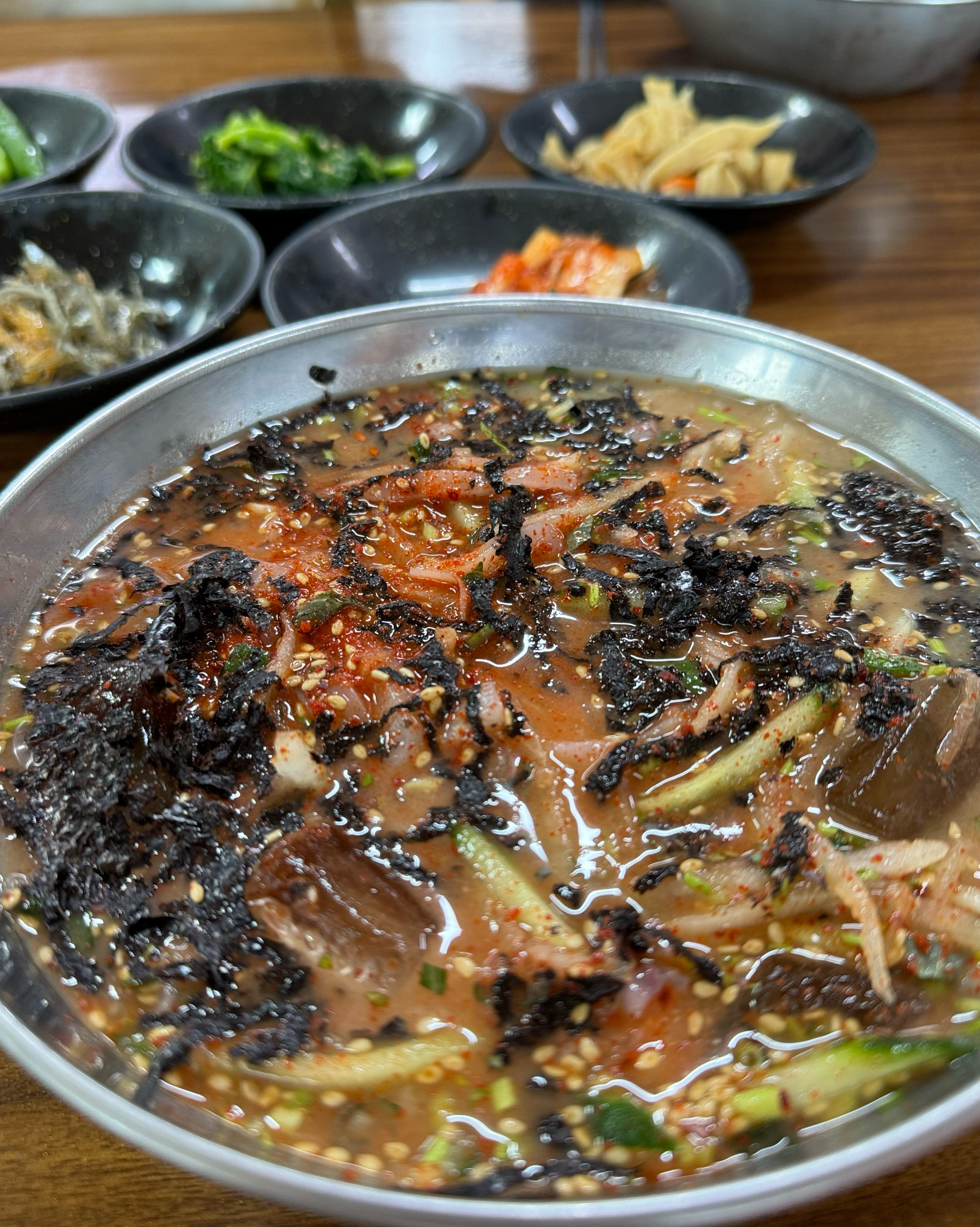오늘은 한치물회와 뿔소라물회를 먹었어요. - 제주 맛집 공천포식당