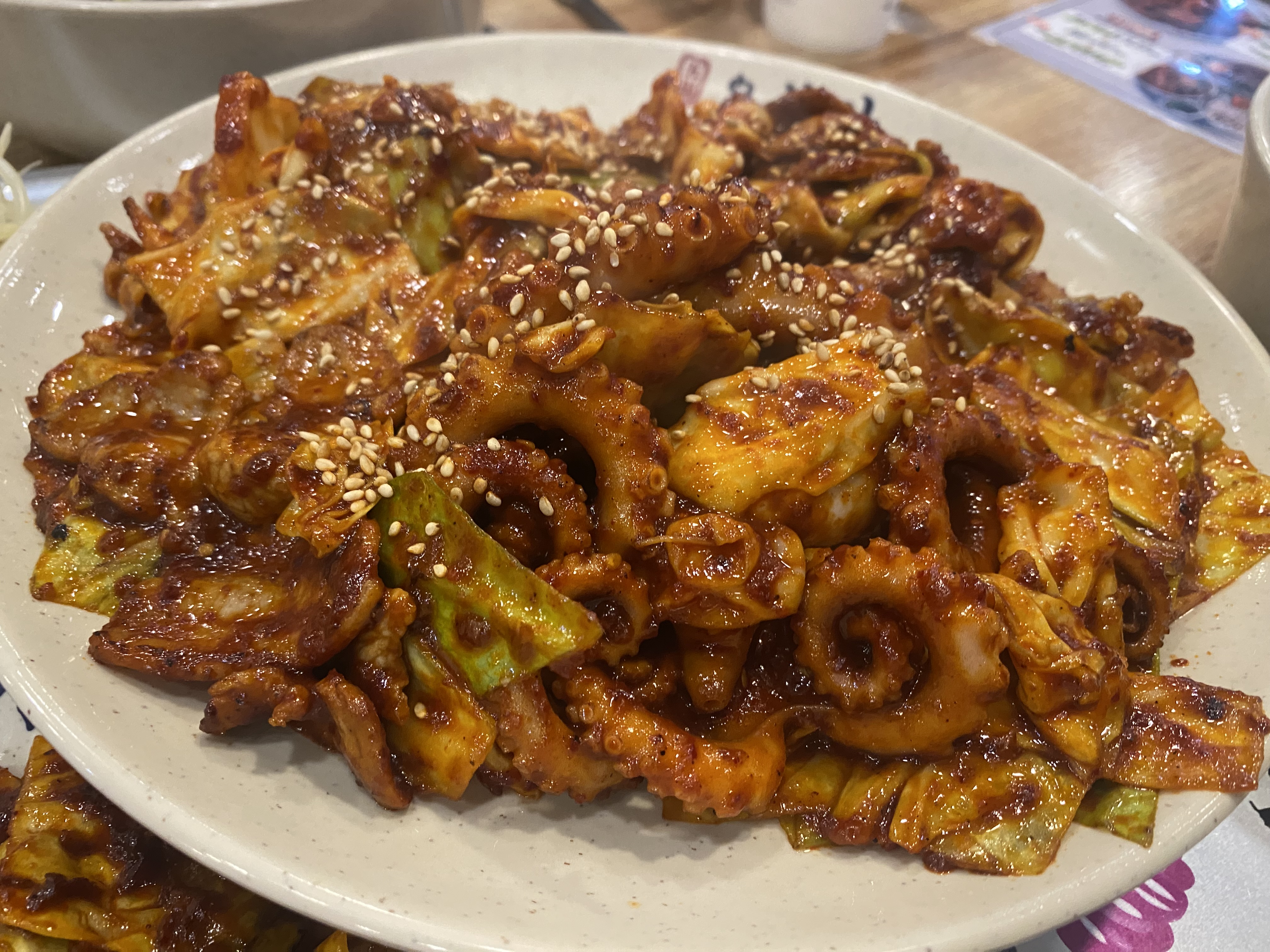 낙지오봉스페셜에 직화제낙추가해서 먹었어요. - 아바이마을 맛집 오봉집 강원속초점
