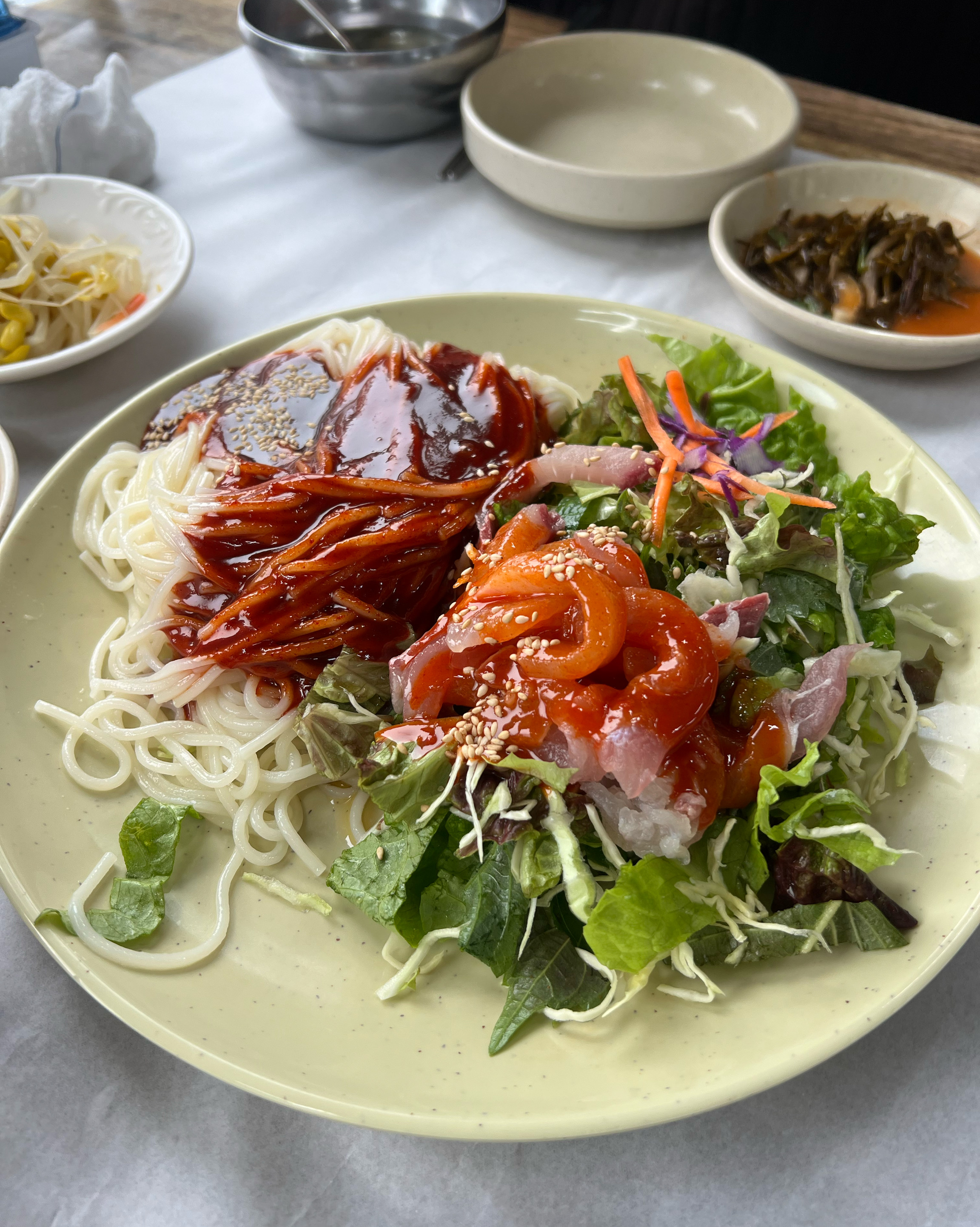 신선한 회국수 최고입니다👍🏻👍🏻 - 제주 맛집 해녀촌