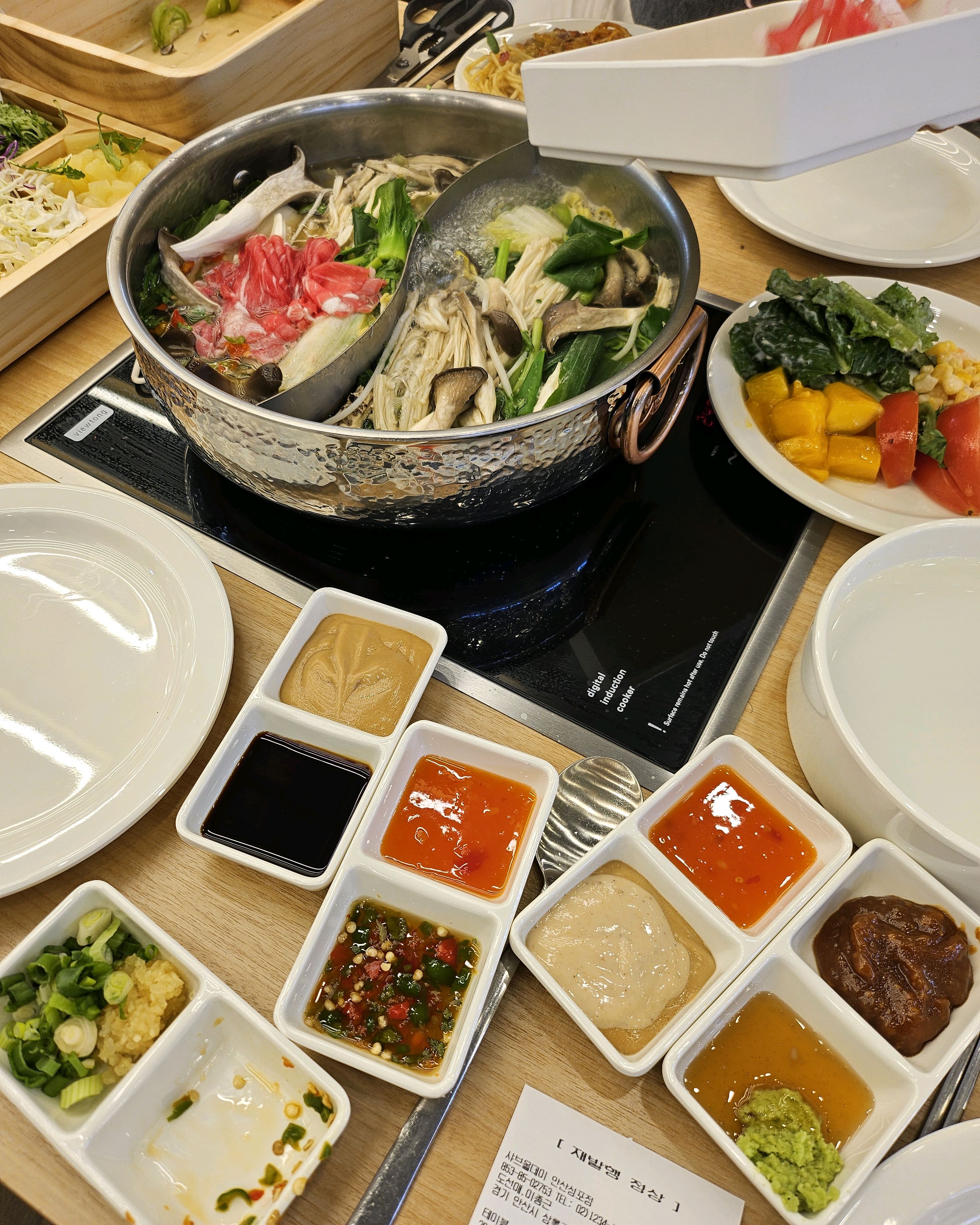 지인과 함께하는 맛있는 외식이였어요. - 성포동 맛집 샤브올데이 안산성포점