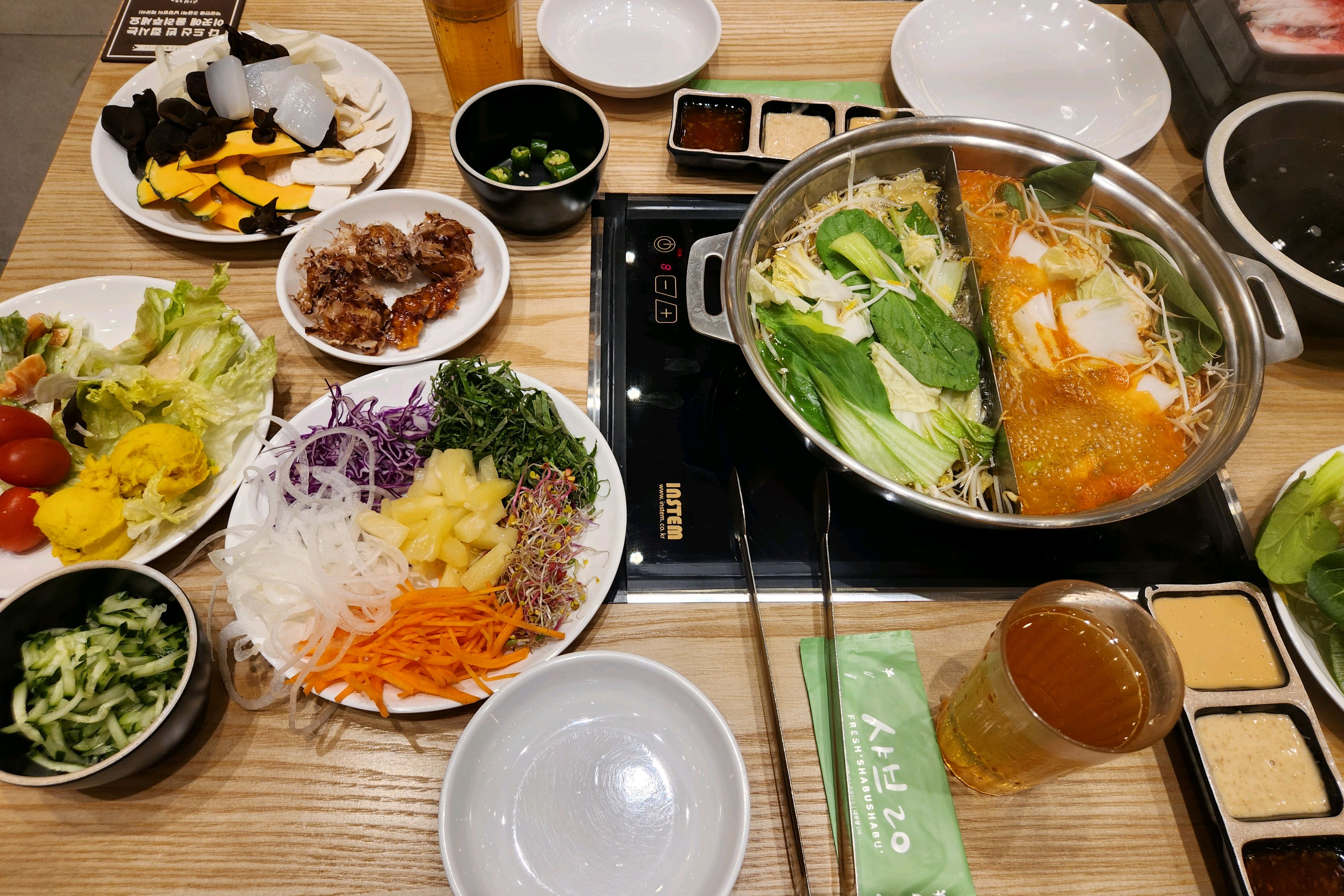 100분 디너 코스 (얼큰+가쓰오부시) 이용했습니다 - 구미 형곡 맛집 샤브20 구미형곡점