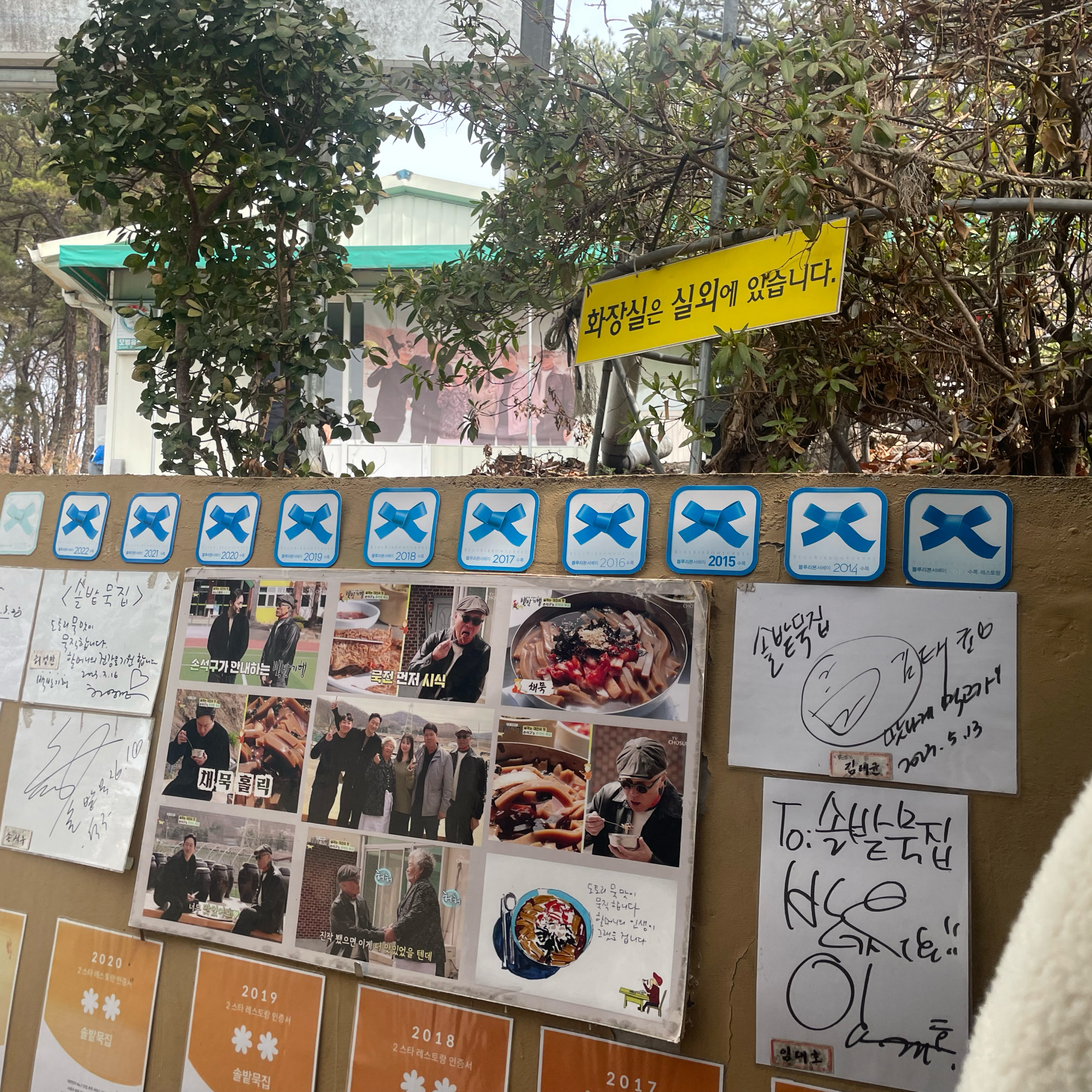 보라밥이 맛나요 된장이 최고 - 대전 맛집 솔밭묵집