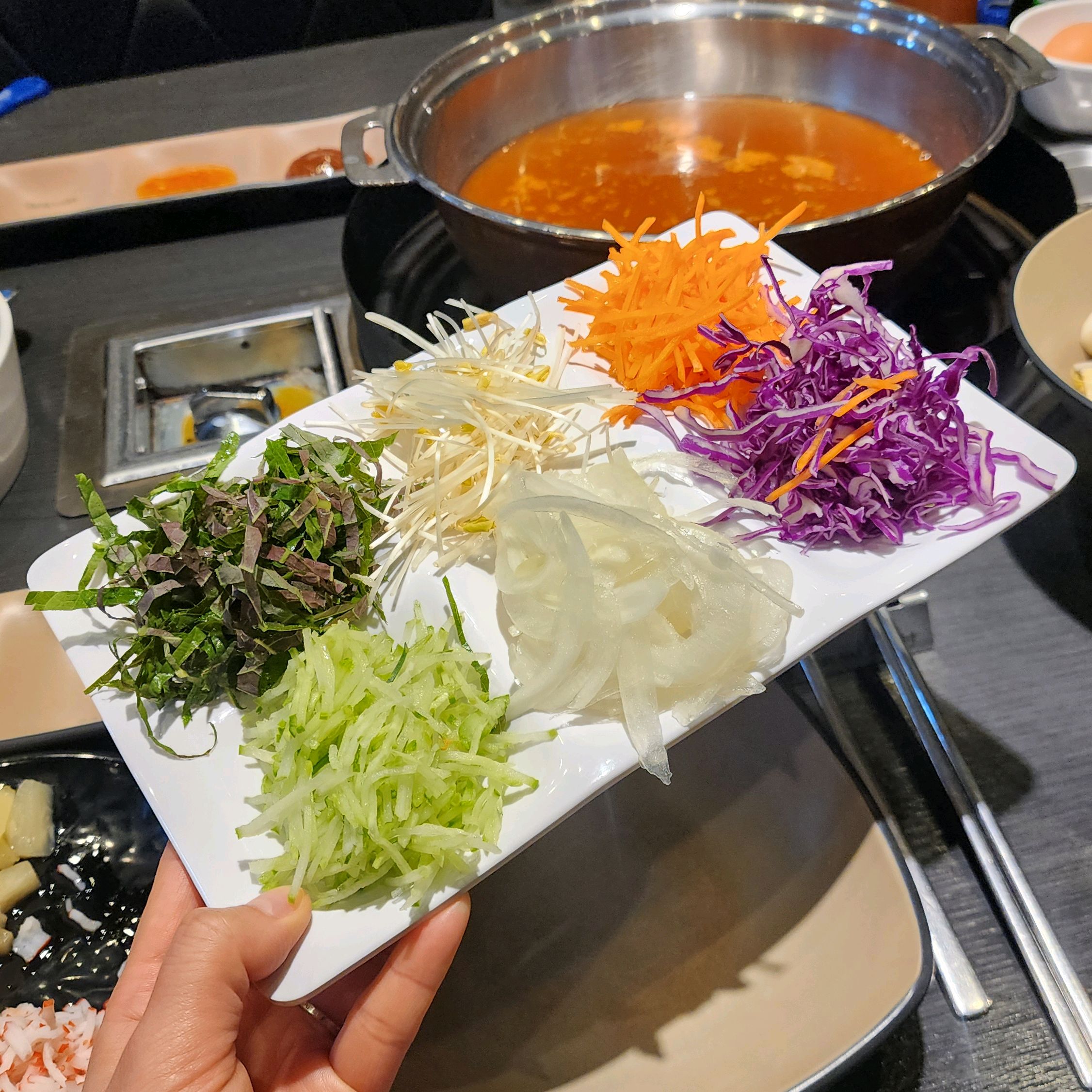 신선한 야채를 잔뜩 먹을 수 있어서 좋아요 :) - 안양역 맛집 소담촌 안양직영점