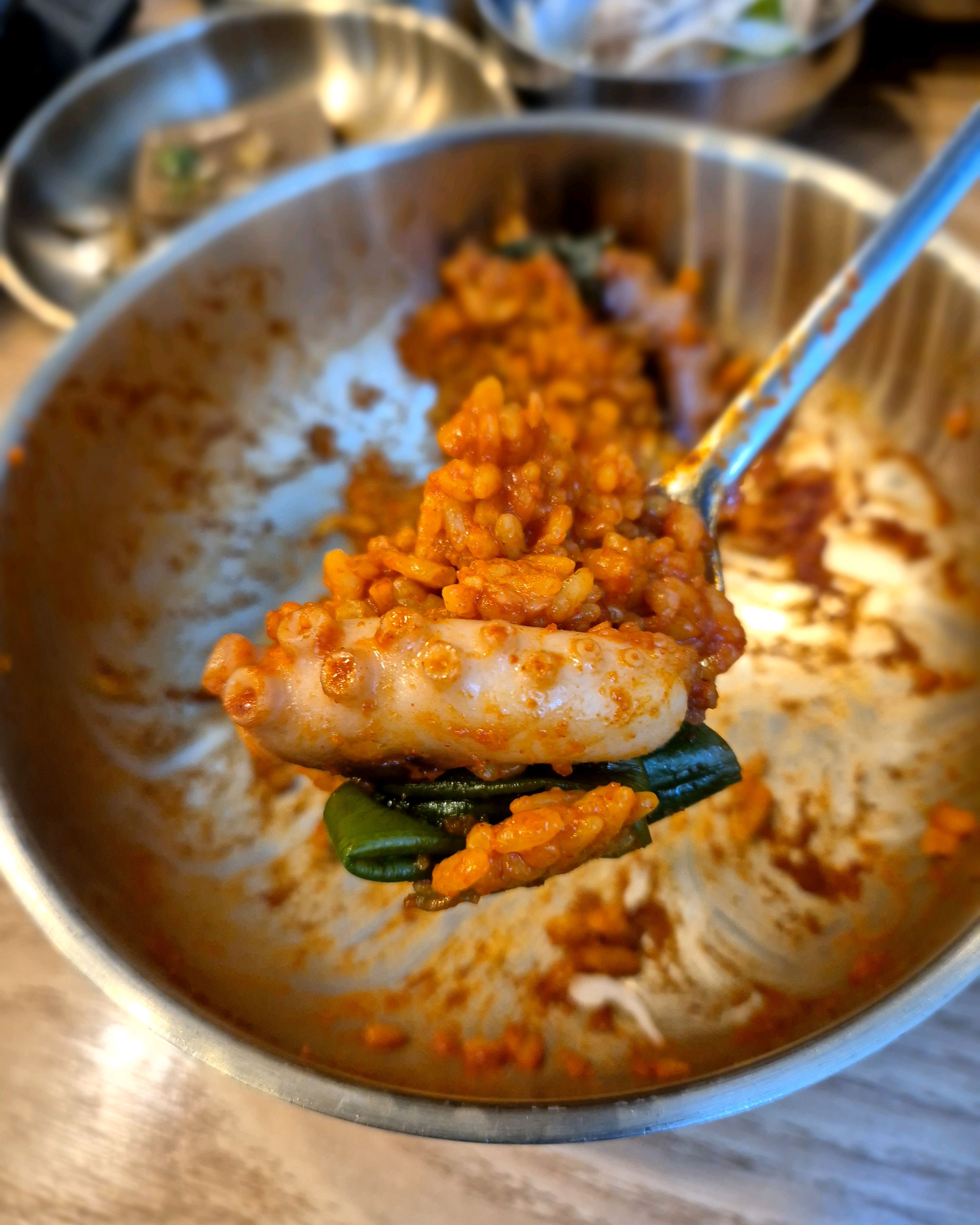 낙지정식에 낙지계란찜 추가해서 먹었어요 - 안양 맛집 무교동 영미낙지