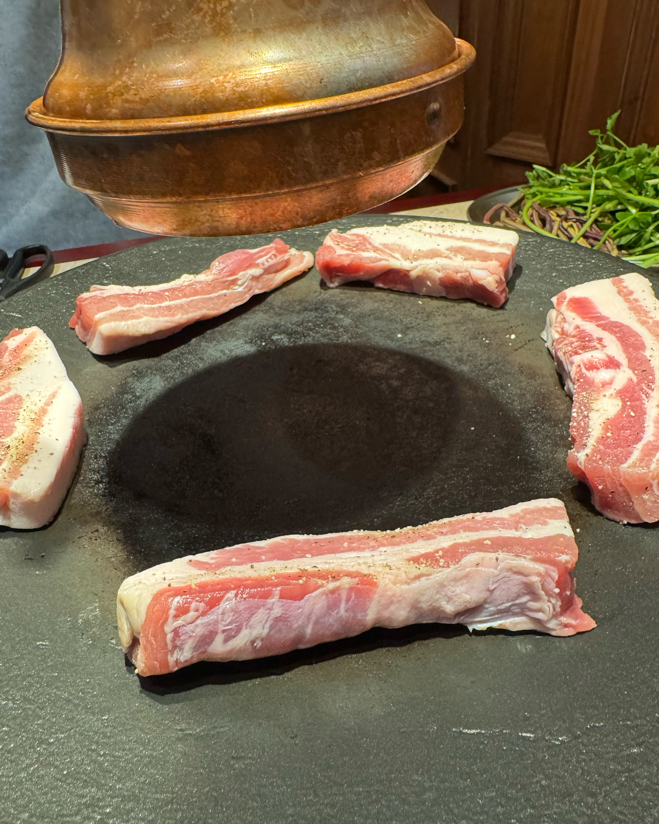 너무너무 맛있어요ㅠㅠ 삼겹살 기름에 김치하고 야채하고 같이 구워 먹으면 진짜 존맛탱구리❤️