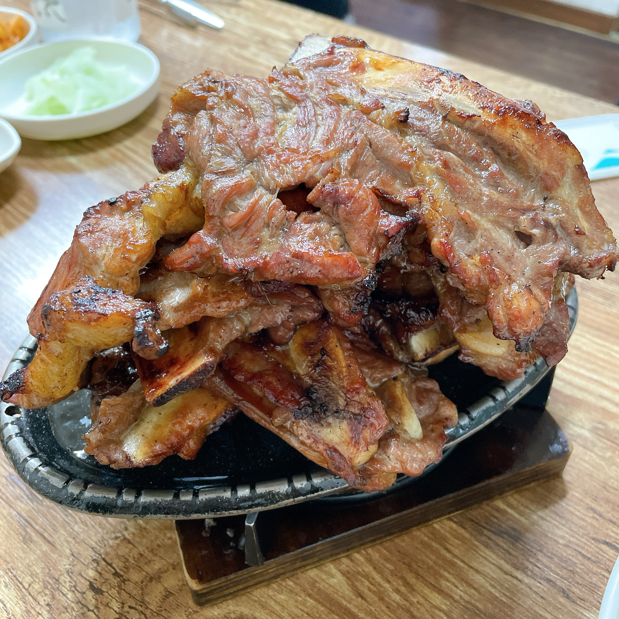 돼지갈비 2인 (34.0), 공기밥(1.0), 물냉면(5.0)을 주문했습니다! - 대전 맛집 담양애떡갈비