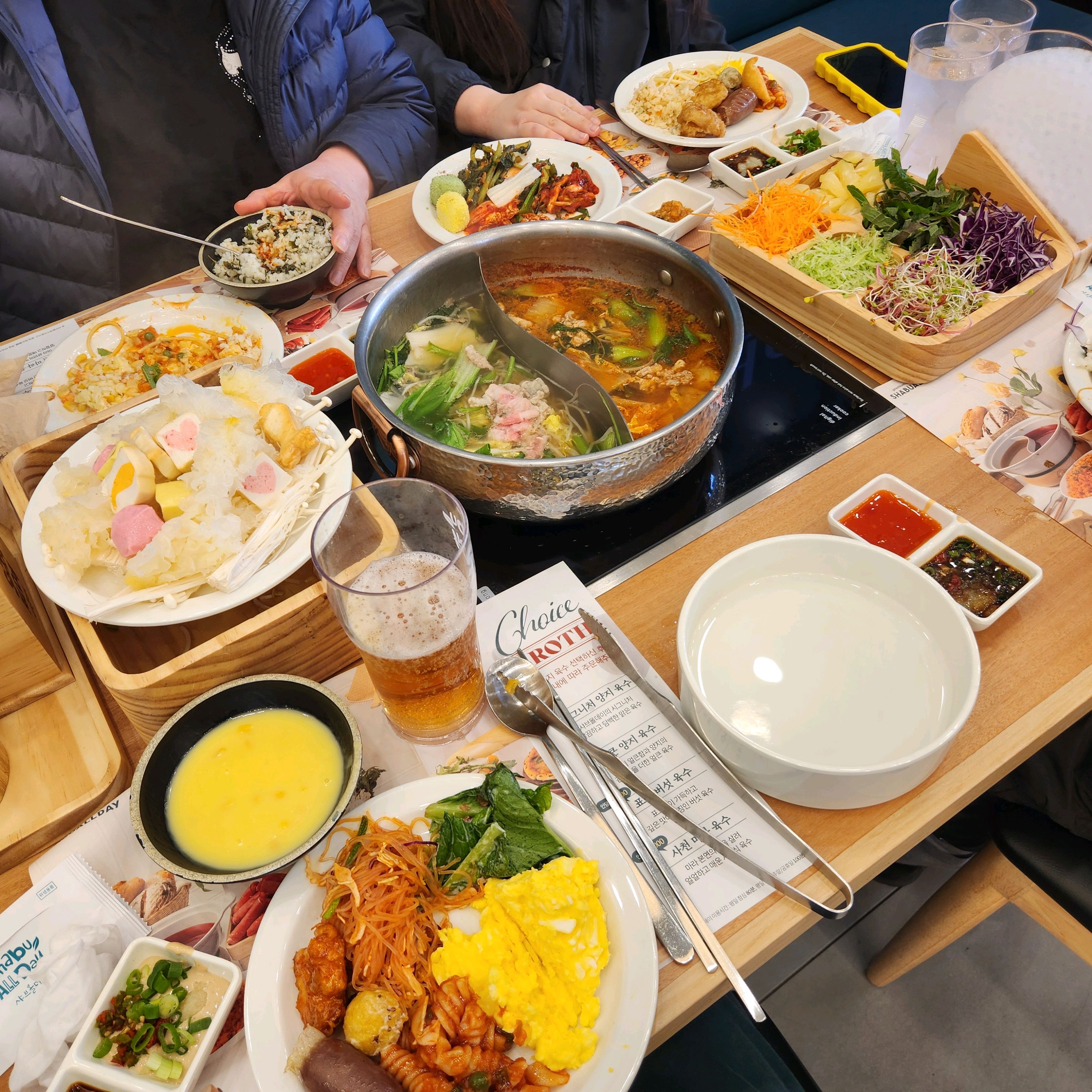 고기 야채 무한리필, 생맥주 무한리필!!! - 부천 내동 맛집 샤브올데이 부천내동점