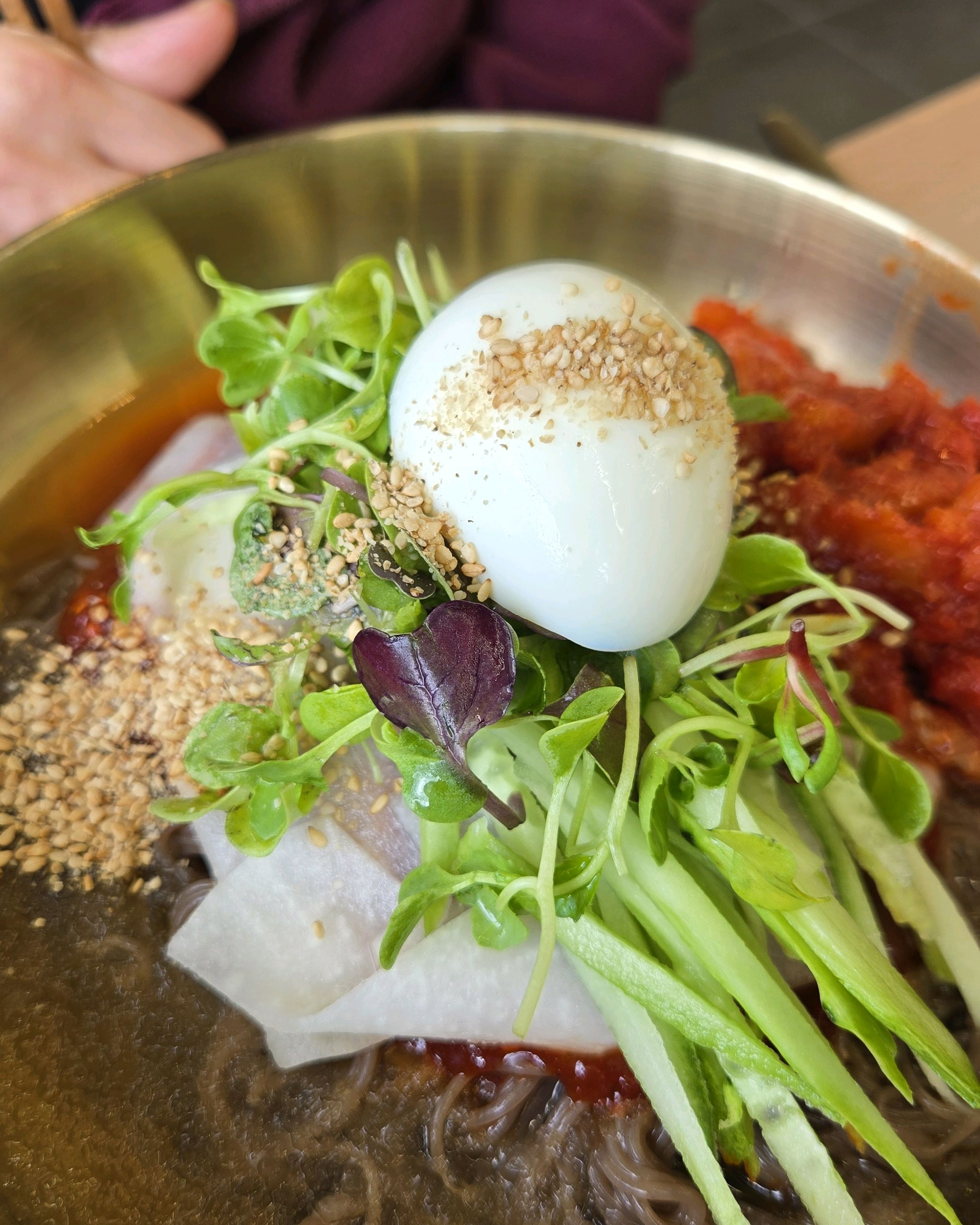 코다리비빔냉면, 바지락칼국수, 물냉면 먹었어요 - 불당동 맛집 7곡제면소 천안불당점