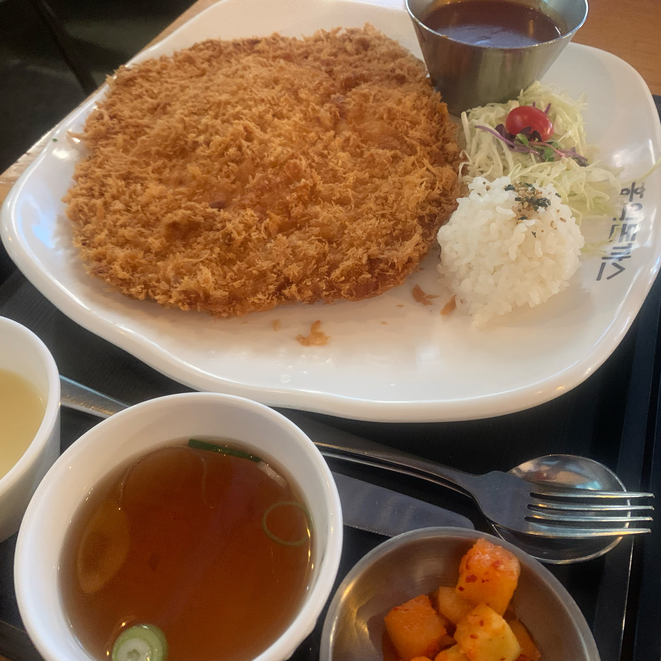 돈까스는 물론!!까르보나라 파스타 꾸덕하니 맛있어용~~ - 월광수변공원 맛집 홍익돈까스 대구수변공원점