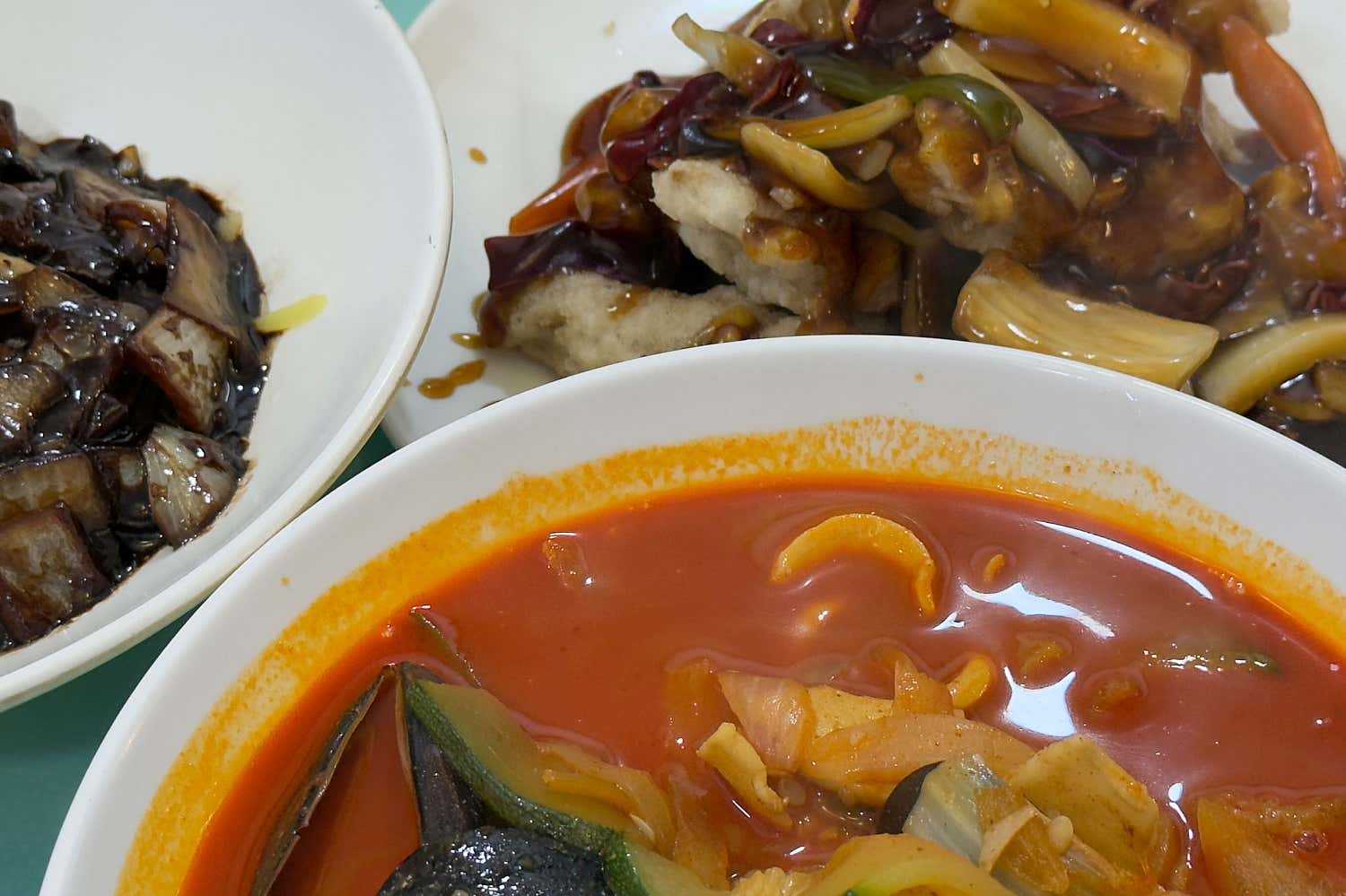 천지궁 해산물 짬뽕 근접 촬영