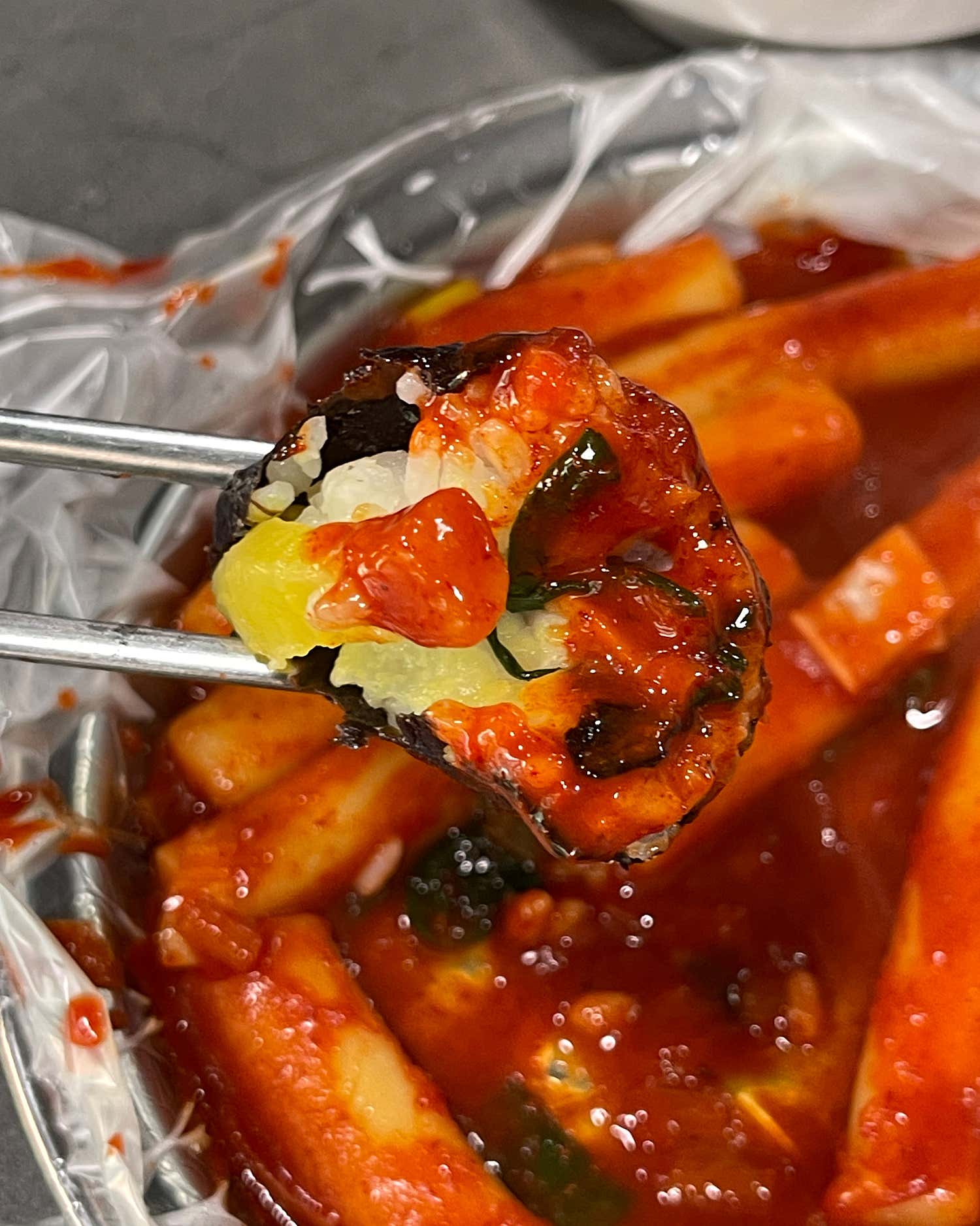 철길떡볶이 분식 한 상차림