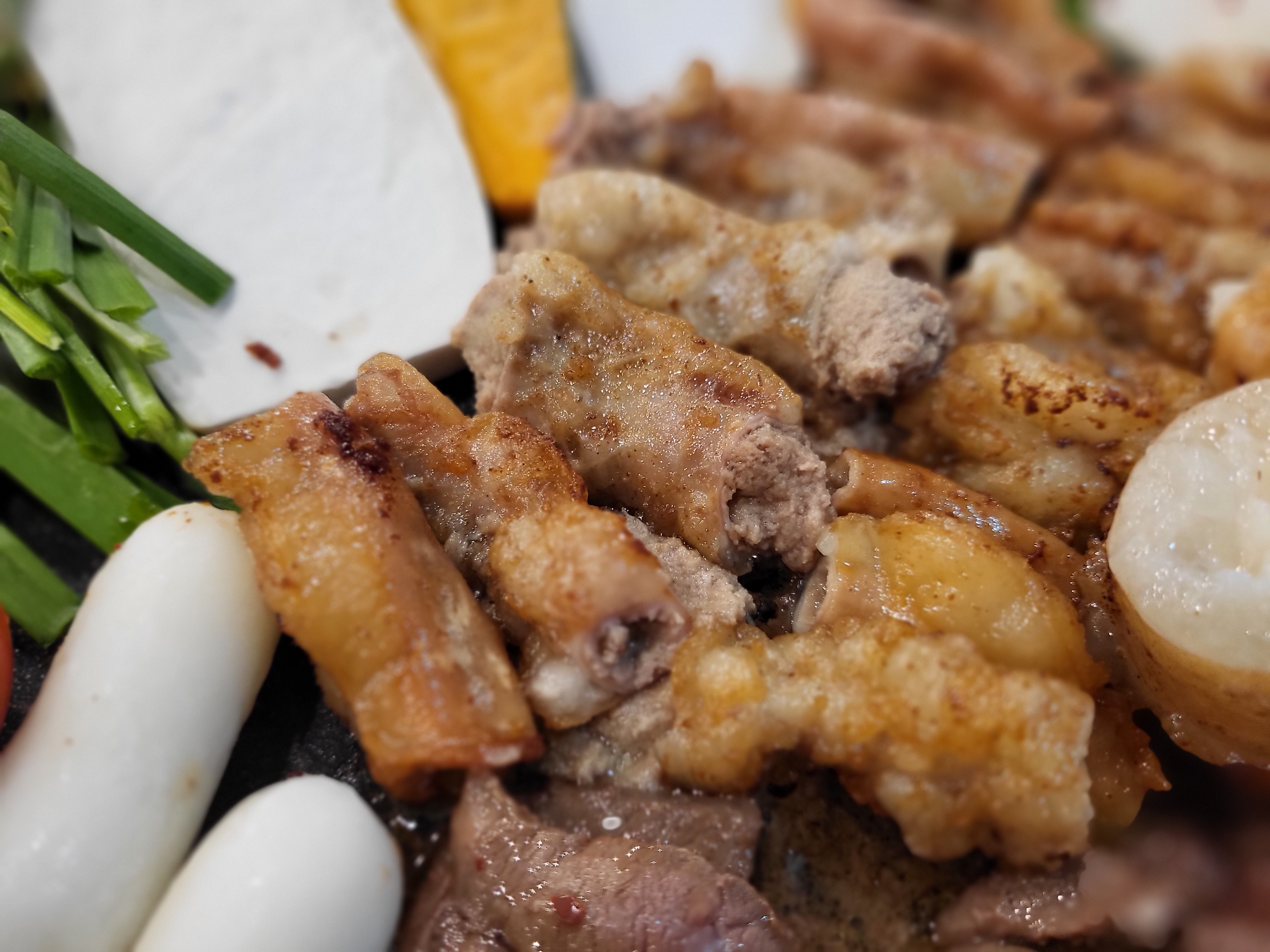 곱창의 풍성한 단면