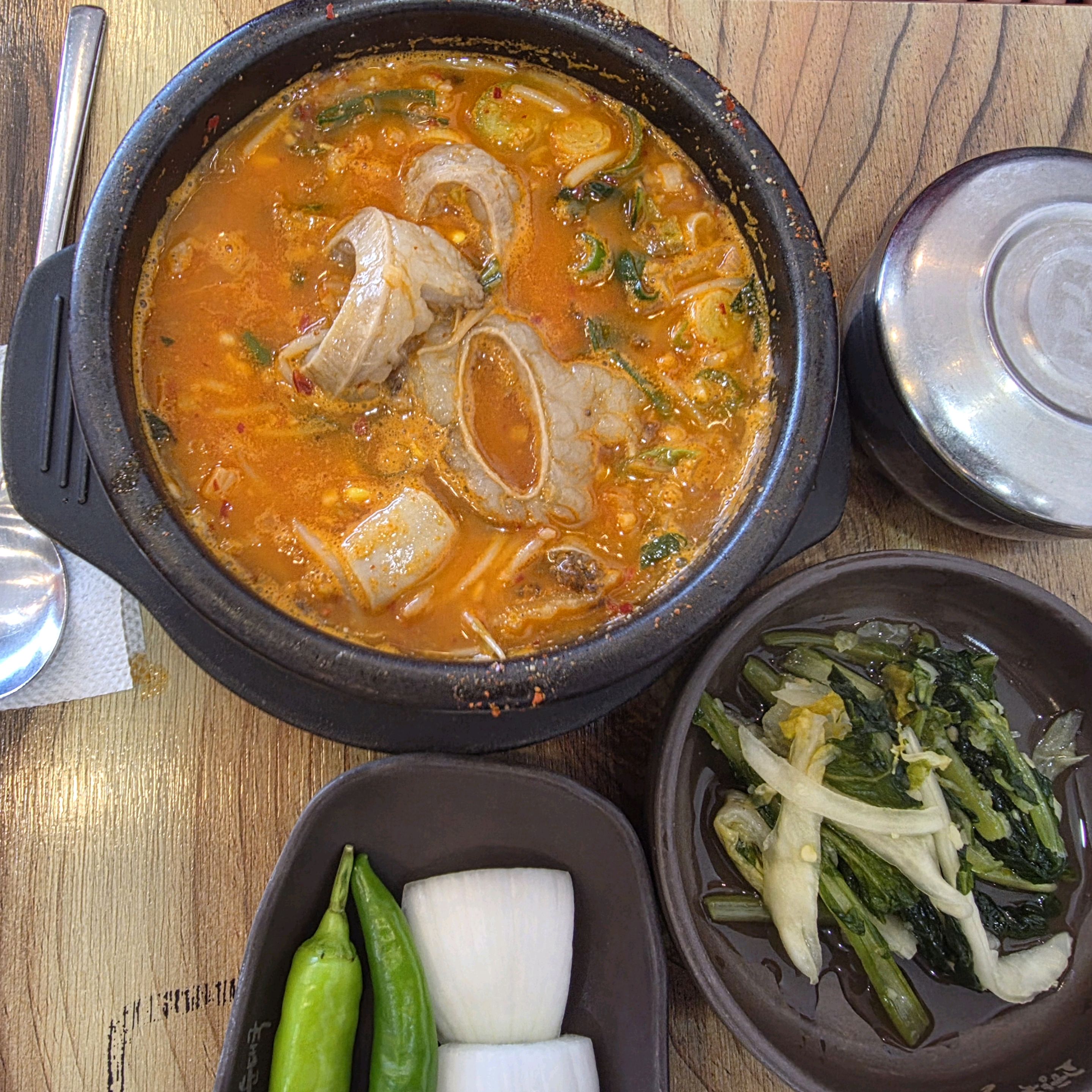 순대국과 밥 사진