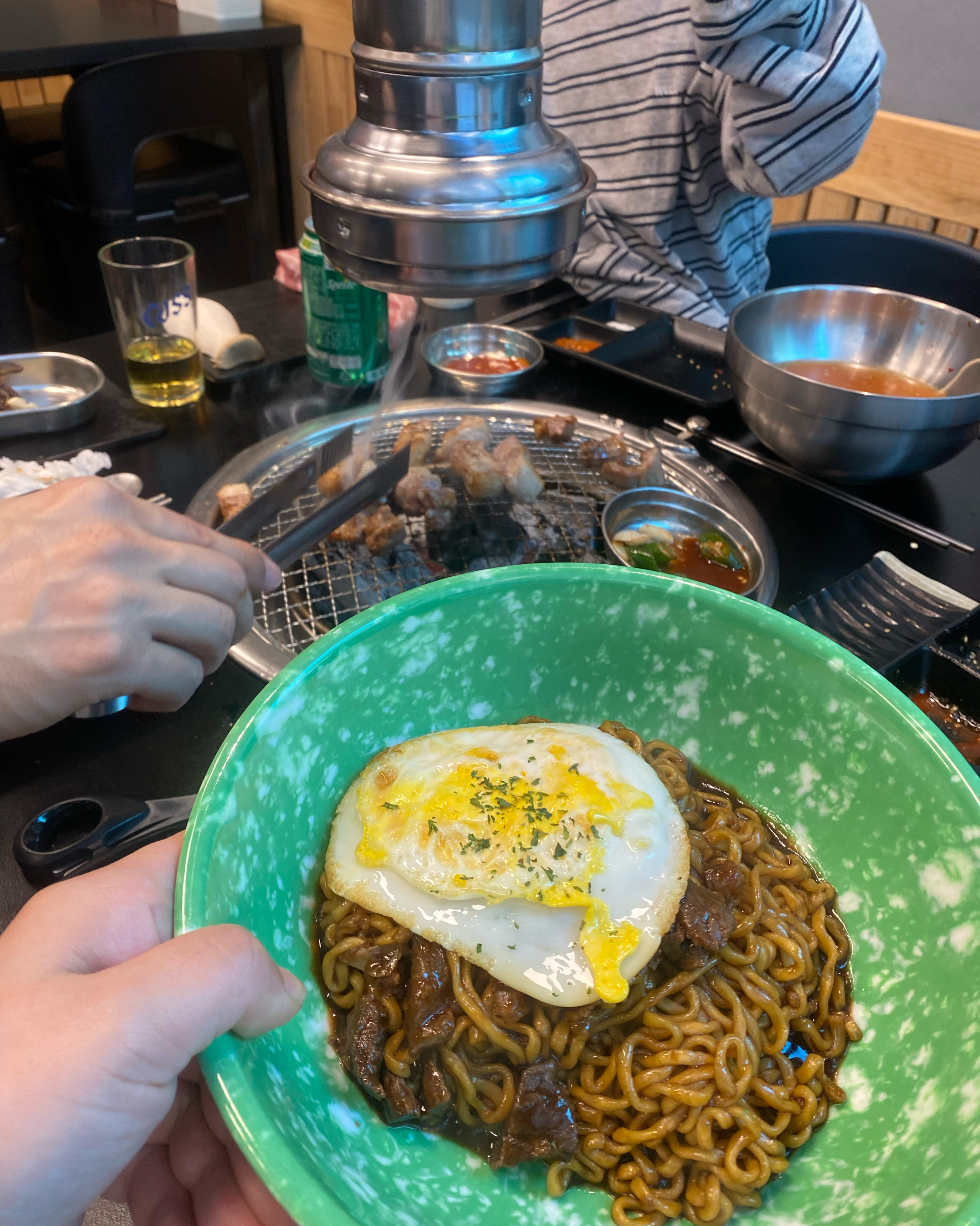 식사 후 남은 흔적