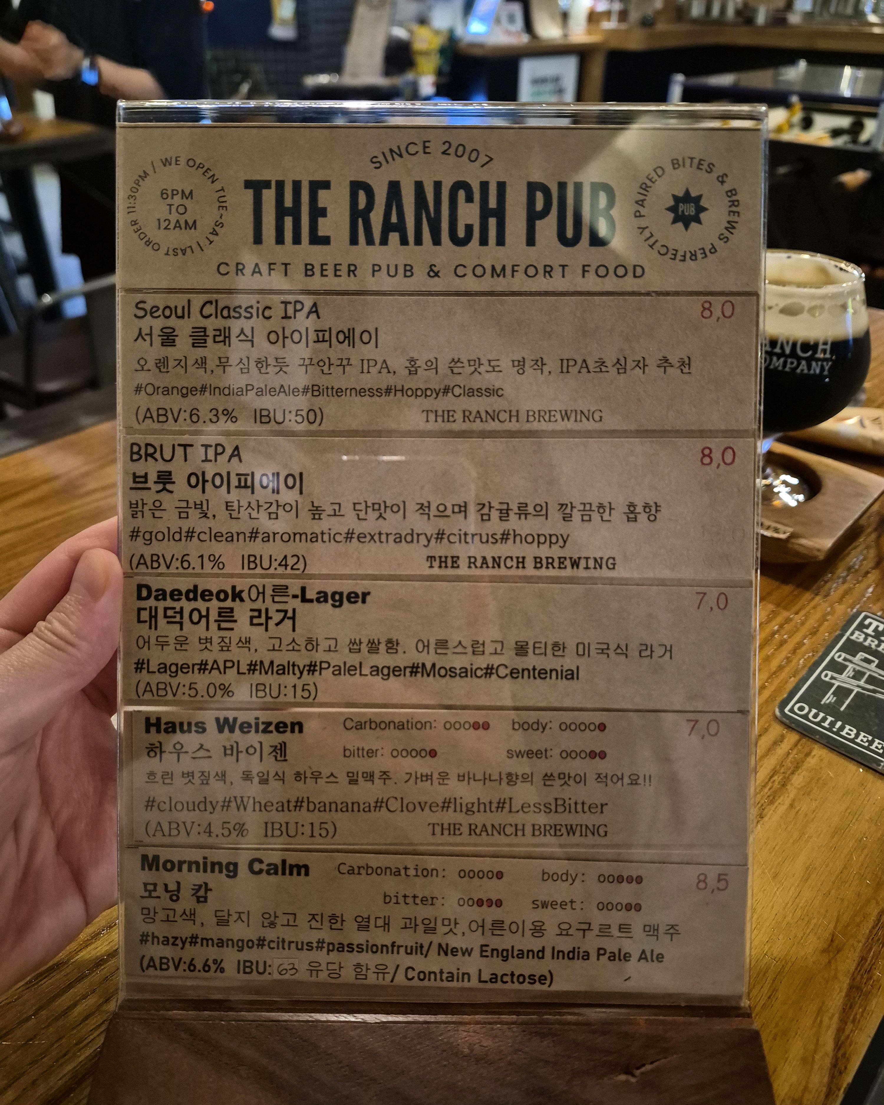 Menu board
