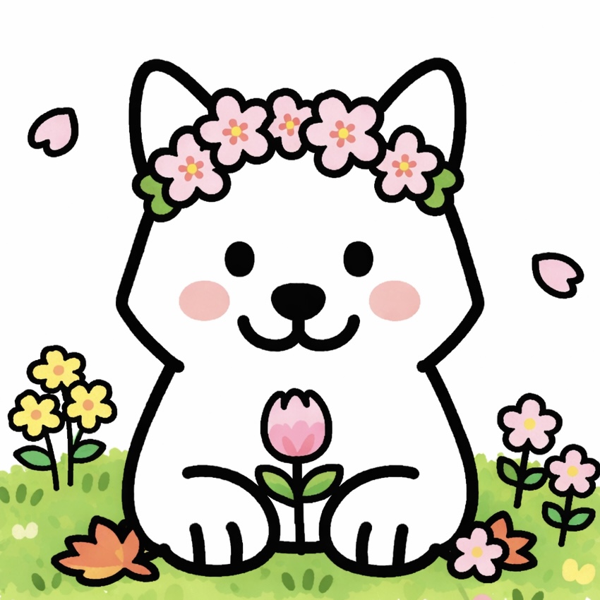 귀여운 강아지 일러스트