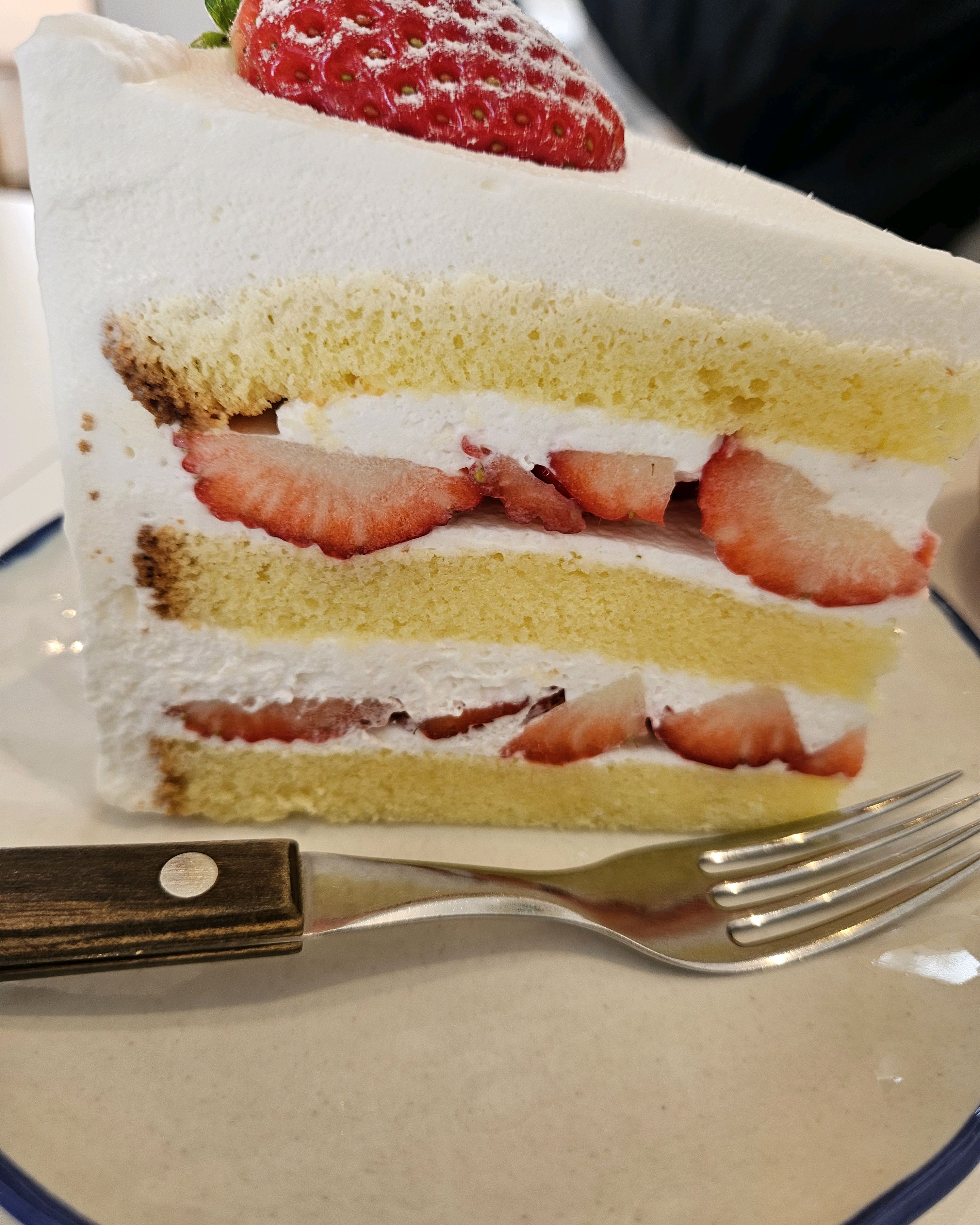 케이크 조각과 커피