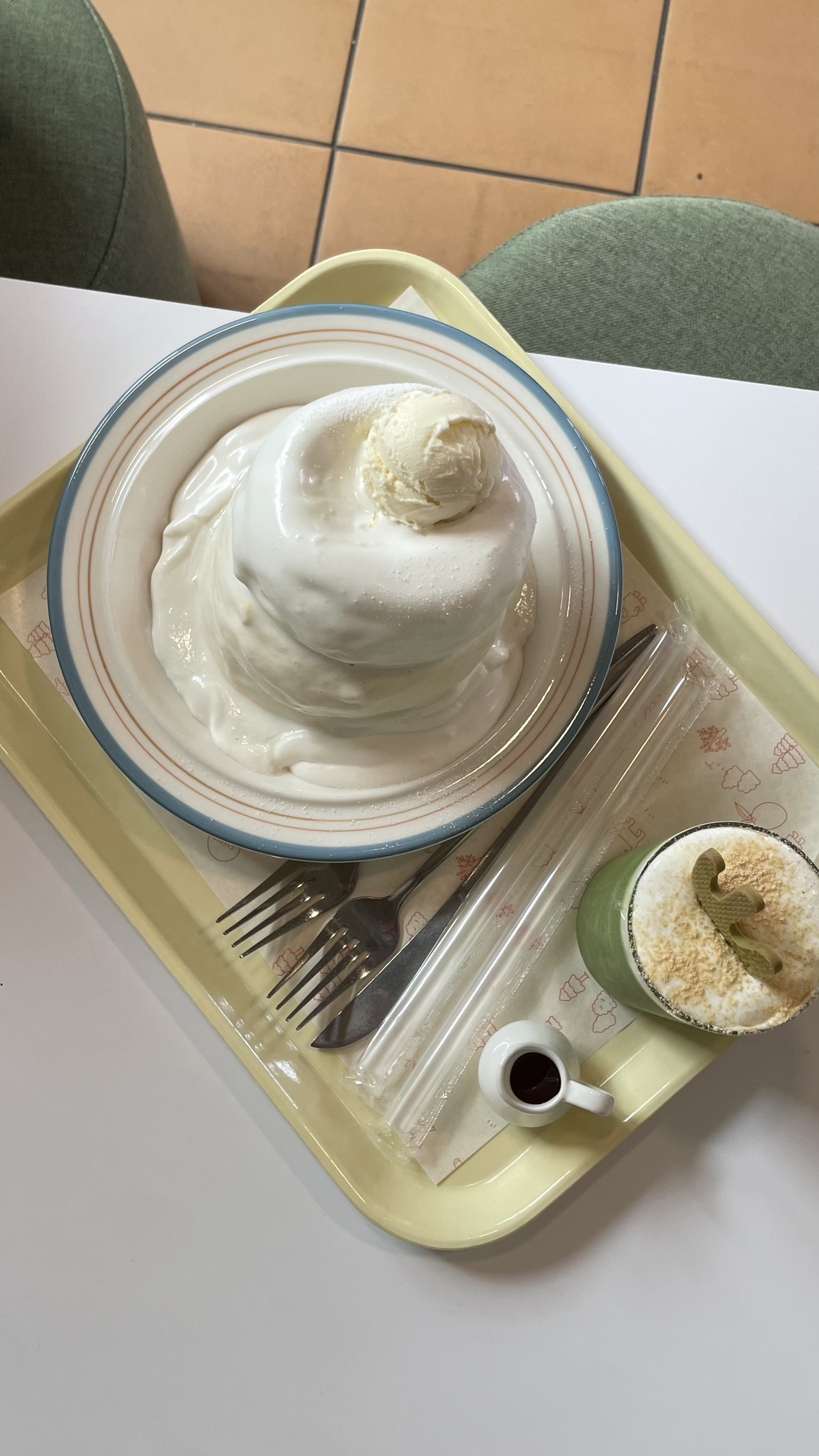 수플레 팬케이크 클로즈업